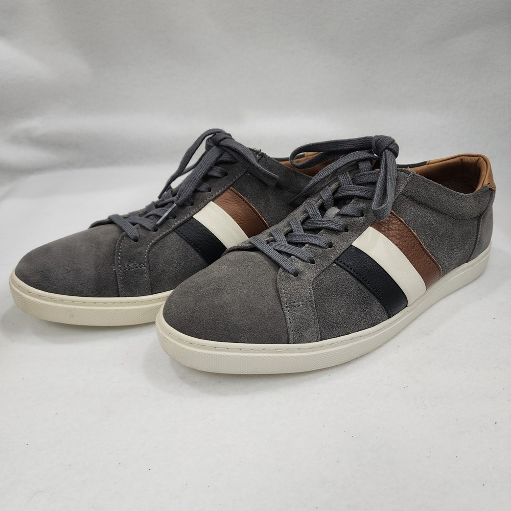 Allen Edmonds Courtside 4840 Mens US 9.5 D Sneakers Gray Suede Lace Up Shoes